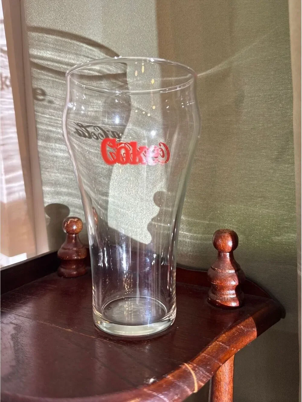 C11. Vintage Red Lettering Glass Coca-Cola Cup 6